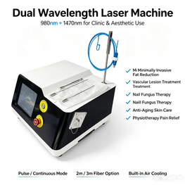 KuAn Technology Diode Fiber Optic 980nm + 1470nm Laser Therapy Instrument