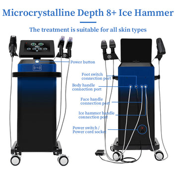 KuAn Technology Gold Microneedle RF Microcrystal Depth 8+ Ice Hammer